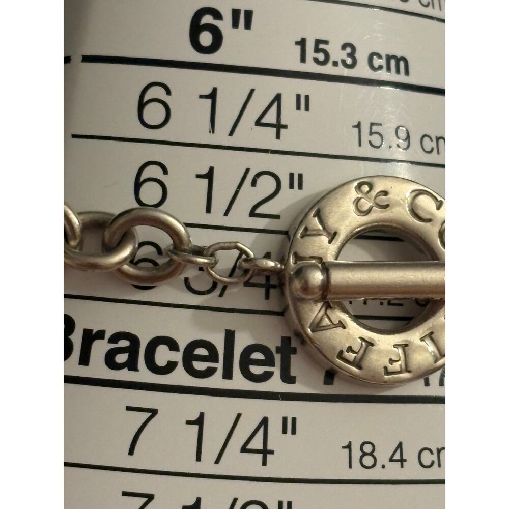 Vintage Authentic Tiffany & Co Sterling 925 Toggle Bracelet 6.75” 25g COA - Picture 3 of 11